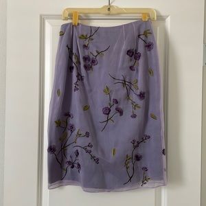 INC purple silk skirt NWT size 6